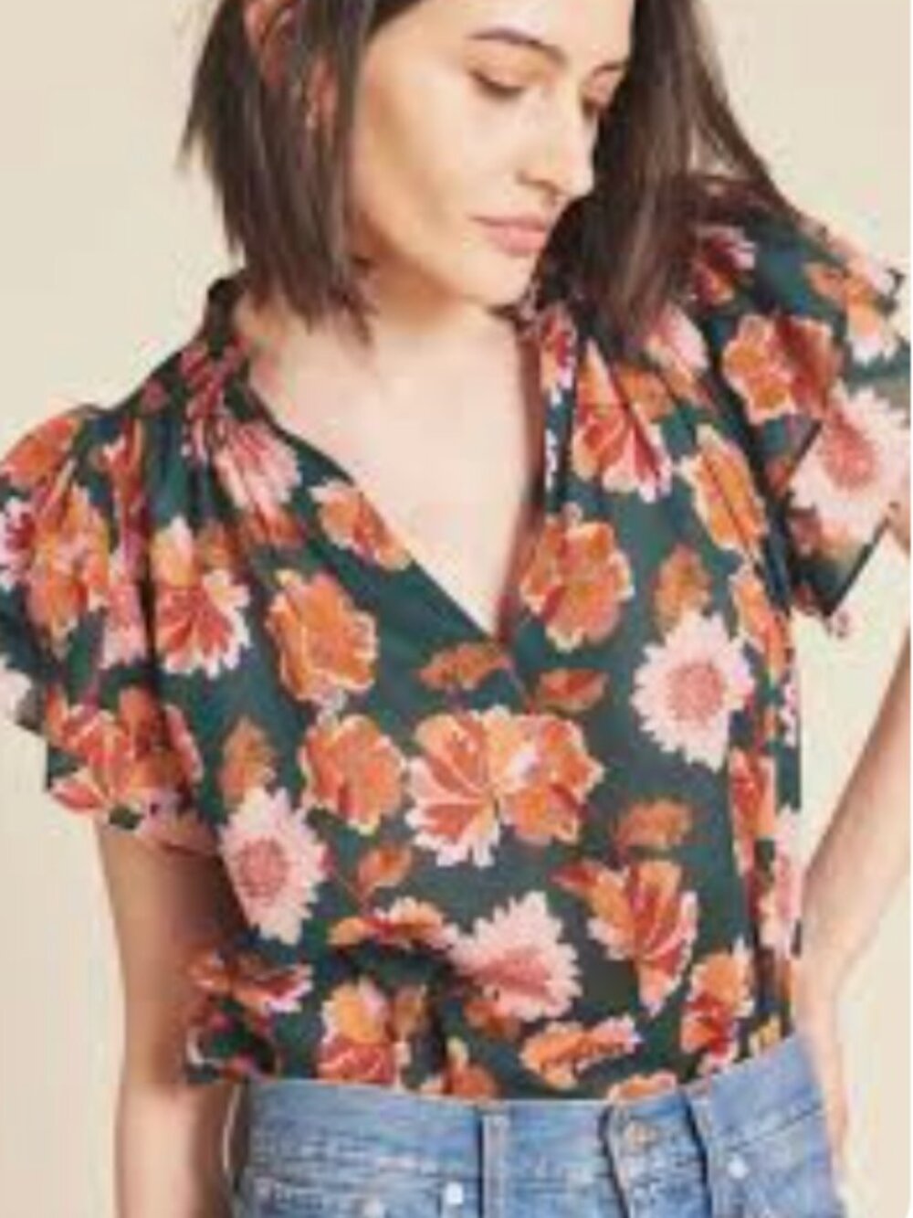Birds of Paradis by Trovata Clover Blouse in Carnation Print